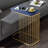 Aviena Blue and Gold Finish Display & Utility functioned Accent Table