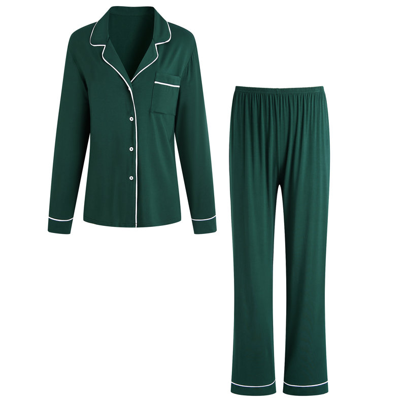 Ensemble de pyjama pour femme Andrina, XXL, Vert foncé