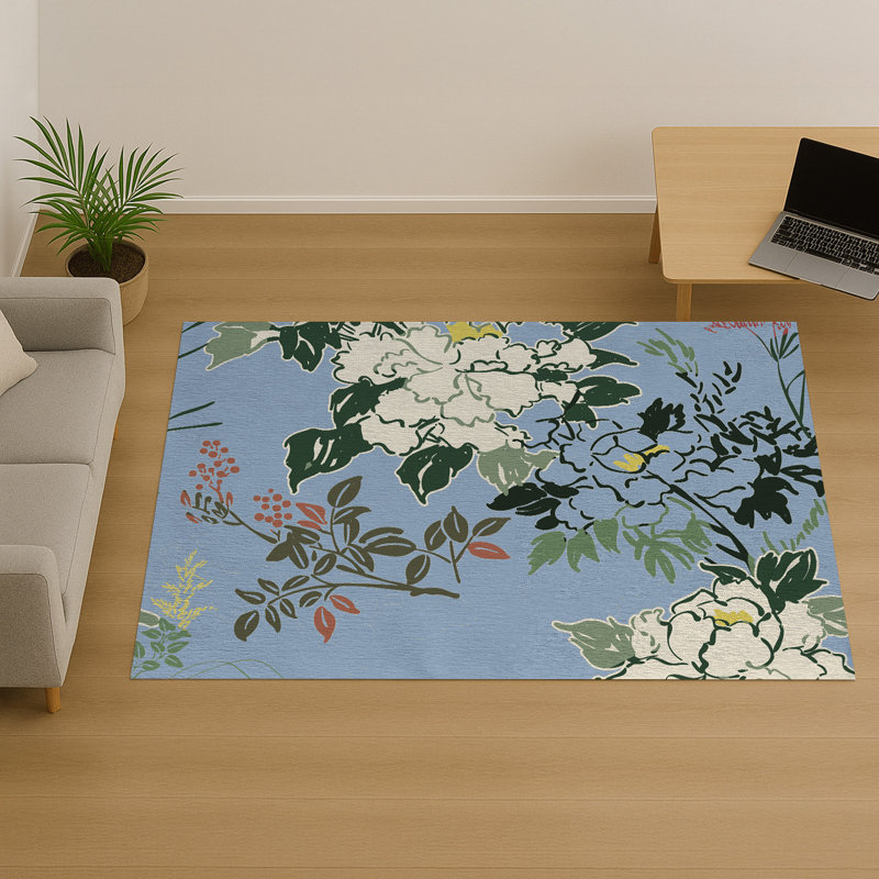 Floral Area Rug, Runner 70 x 140 cm