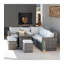 Ensemble de conversation modulaire de huit articles avec coussins-87536681-87536680
