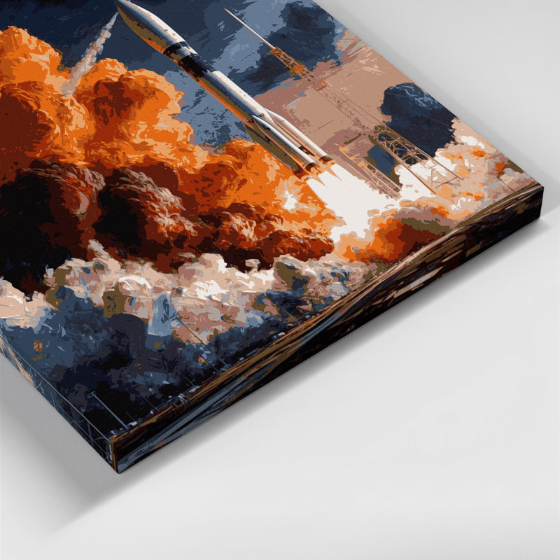 Art mural sur toile Sci Fi, H 12 po x l 12 po