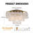 15.7'' Golden Shell Flush Mount Ceiling Light