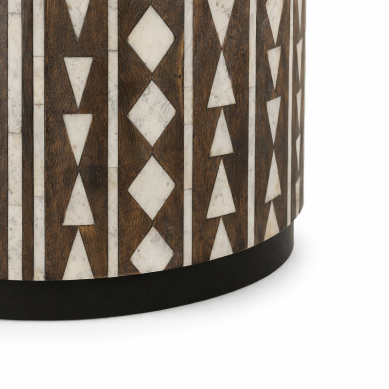 Treton Solid Wood Top End Table