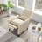 Adysyn Button Tufted Upholstered Manual Push-Back Recliner-1095547215