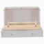 Grand lit escamotable avec grands tiroirs, blanc