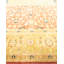 Tapis unique noué à la main orange / beige / bleu marine 8 pi 1 po x 10 pi 4 po Keller