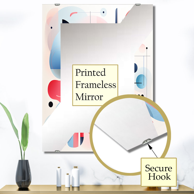 Chacko - Miroir mural abstrait MIR137239, 40 po x 30 po