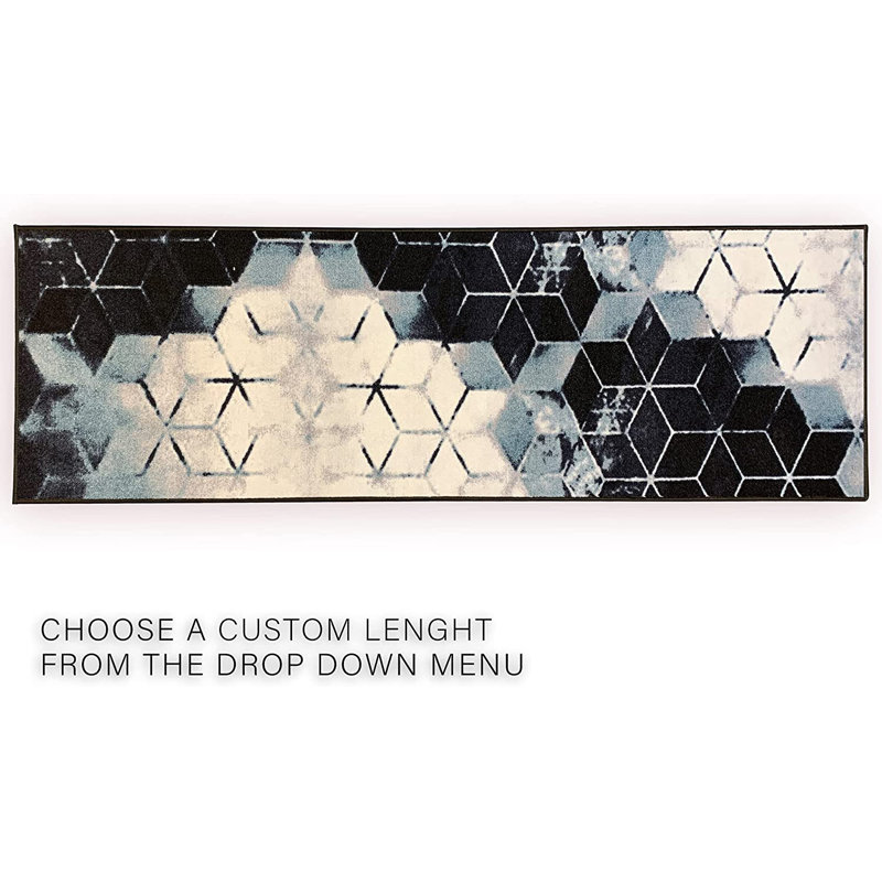 Cartrell Performance Abstract Indoor Rug, Runner 2'7" x 8'