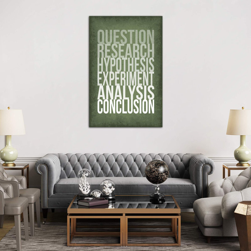 The Scientific Method Steps - Wrapped Canvas Print, 66.04 cm H x 45.72 cm W x 1.91 cm D