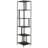 Cortland 76"H 5-Tier Metal Wide Rectangular Bookcase in Blackened Bronze-1846992864