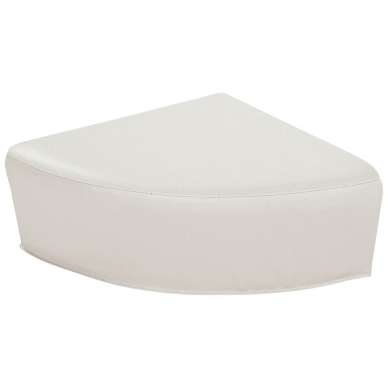 Quadrant Pouffe Basic - Seat Height: 6", Ivory, 10" H x 19" W x 19" D