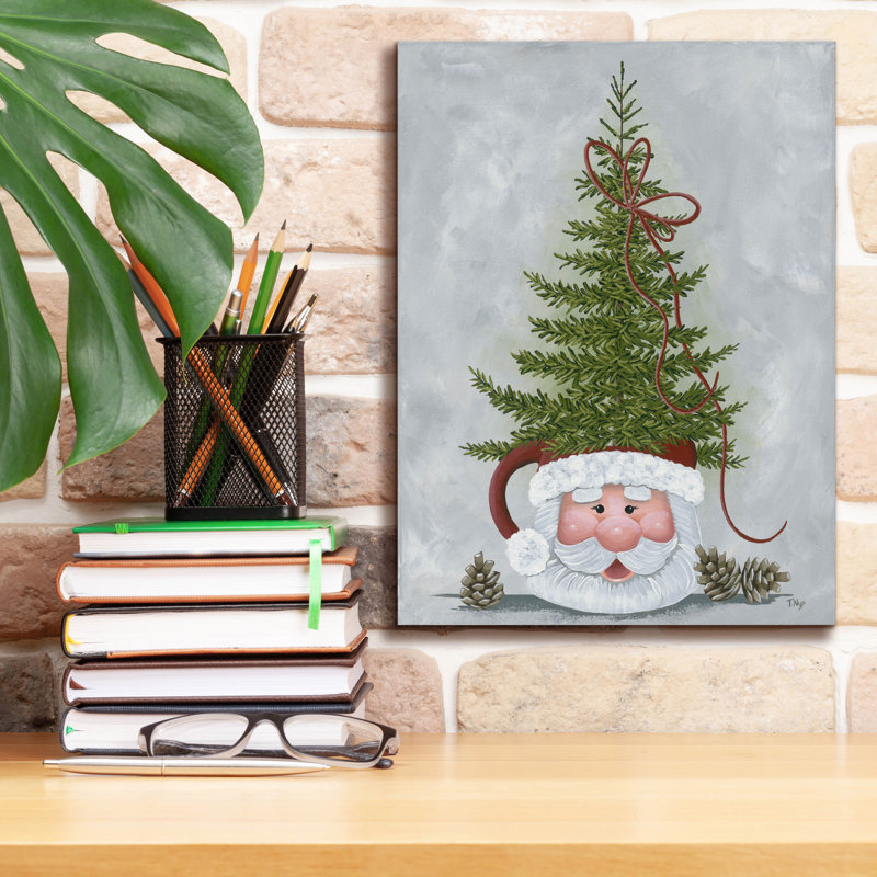  «Santa Mug» par Tanya Nyp, art mural sur toile, 12 po x 16 po, H 16 po x l 12 po