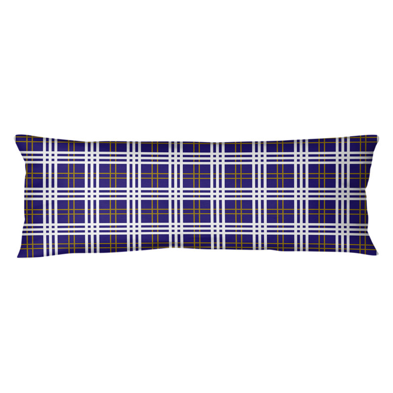 Polyester Medium Pillow, Purple/Gold/White, Microfiber