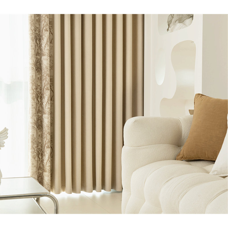 Velvet Room Darkening Curtain Pair, 50" W x 84" L, Cream