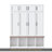 Farmhouse Hall Tree With 4 Hidden Hanging Hooks, Versatile Walnut Seating Bench With 8 Doors, Entryway Shoe Cabinet With Open Compartments For Living Room-1251654681