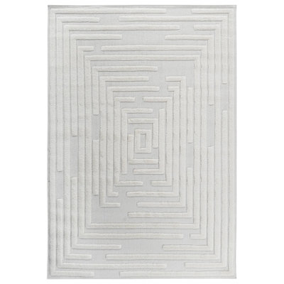 Tapis à rayures haute et basse Collection, moderne, contemporain, géométrique, bohémien, chambre à coucher, cuisine, salon, tapis sans perte de poils