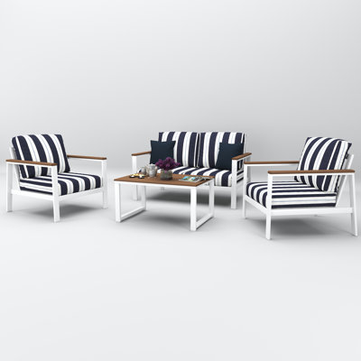 Townsend 4 Person Seating Group With Sunbrella Cushions