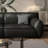 Black Genuine Leather Modular Sofa cushion couch-444201825-444201826-444201838
