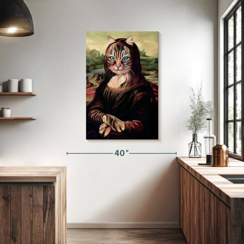 Ketti Mona Lisa Inspired Cat, 39" H x 26" W
