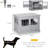 Triple Doors Small Dog Crate, And Functional, Grey Kennel End Table, For Dogs,