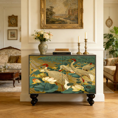 Console en bois massif 45,3 po