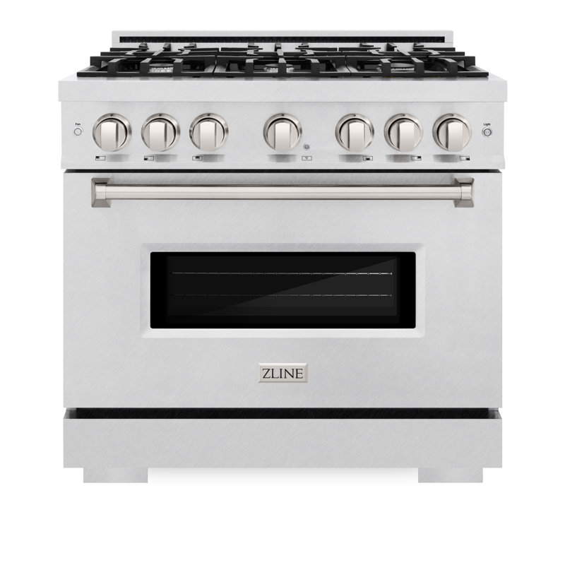 ZLINE 36" Classic Gas Range w/ 6 Burners & Convection Oven in DuraSnow Stainless Steel