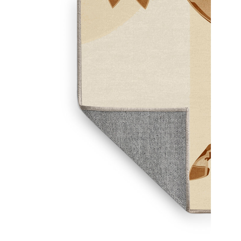 Machine Washable Cain Equestrian Dressage Posh & Luxe Rug in Beige – Beige Binding, 2x4