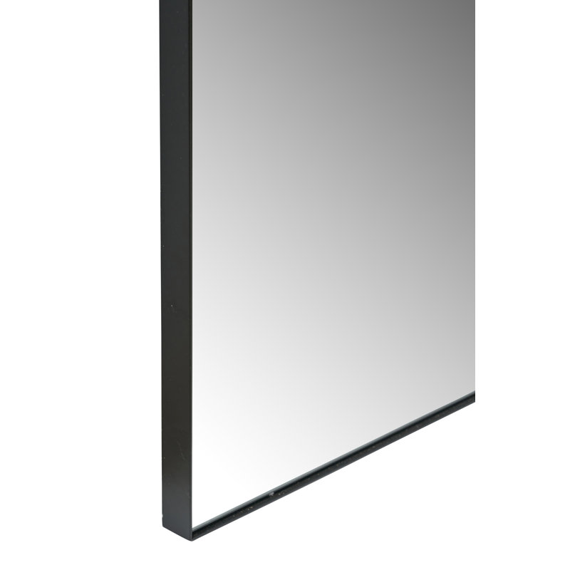 Stainless Steel Arch Wall Mirror, Black