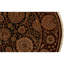 Wool Oriental Area Rug in Black/Wine