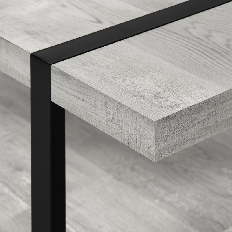 Coffee Table Accent, Cocktail, Rectangular, Living Room, 48"L, Metal, Laminate, Contemporary, Gray