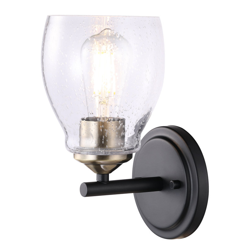 Longshore Tides Blodwyn Brushed Nickel Vanity Light, Black