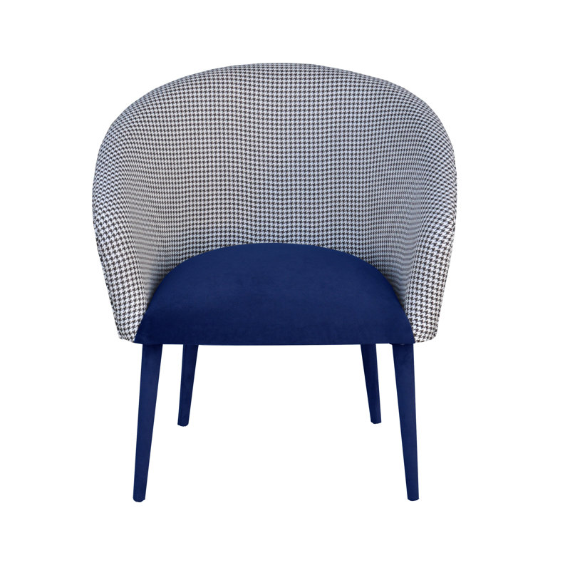 Plum Upholstered Barrel Chair, Navy Blue
