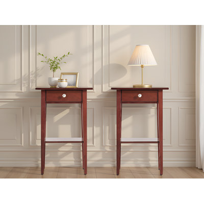 Nowra Cherry Nightstand Set Of 2