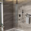 Douche de plafond de 12 po - Bec de baignoire à cascade en bronze huilé avec système à 3 fonctions et valve équilibrée à main sans effort Garantie de propreté et installation-121077036