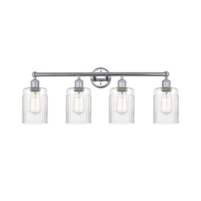 Éclairage pour meuble-lavabo à 4 lumières à intensité variable Kamena, Transparent, Chrome poli