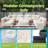 outdoor 7 piece modular bean bag patio conversation set, foam filled water repellent olefin fabric, backyard pool sectional sofa-1662449848