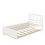 Lit plateforme simple en bois avec lit gigogne-936790341