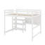 Lit mezzanine en bois avec tablettes, bureau et tableau d'écriture-1972421897-1960786333
