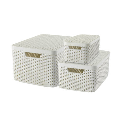 3-er Set STYLE Box L+M+S mit Deckel