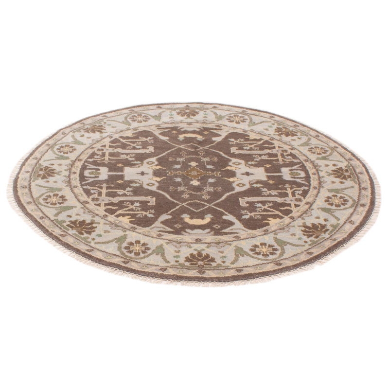Tapis unique brun de 6 pi Sophy