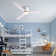 Jamarreon 42''/52'' Flush Mount Dimmable Ceiling Fan with LED Lights and Remote Control