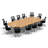 Rectangle 12 Person 80'' L Training Table and Chair Set with Cable Management-86134237