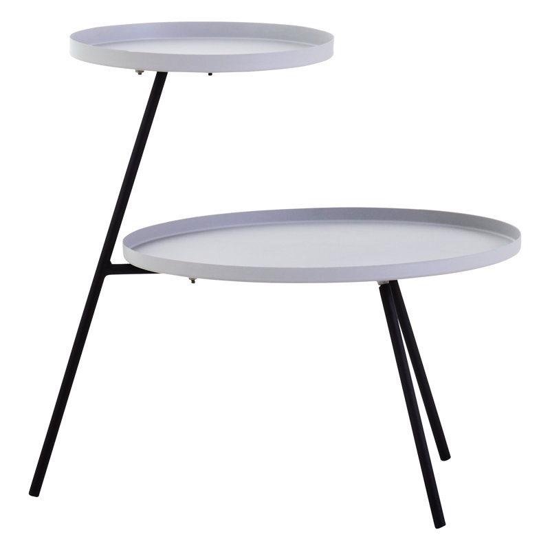 Alexica End Table, Grey/Black, Grey