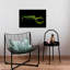 Striking Green Viper Snake Tropical Wall Art Print 1 Piece Wrapped Canvas Wall Art-962408474