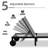 Outdoor Metal Chaise Lounge with Table-89075497