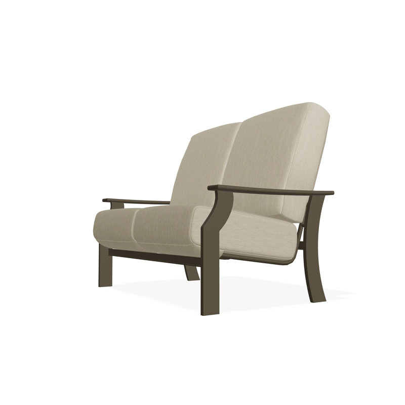 St. Catherine Marine Grade Polymer Deep Seating Cushion Two-Seat Loveseat, Huskie, Beachwood