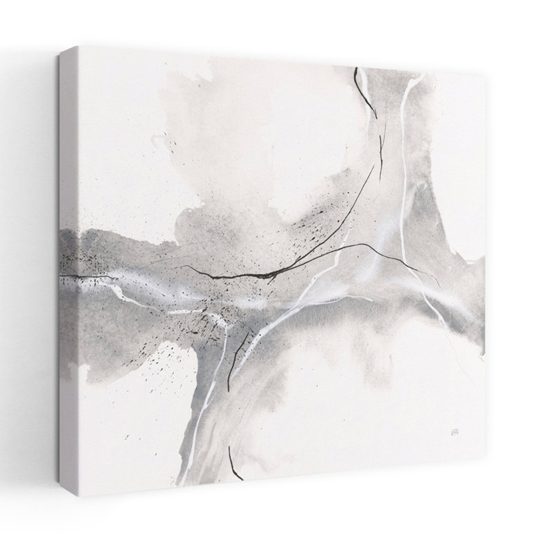 Marbre gris II, art contemporain abstrait, H 18 po x l 18 po