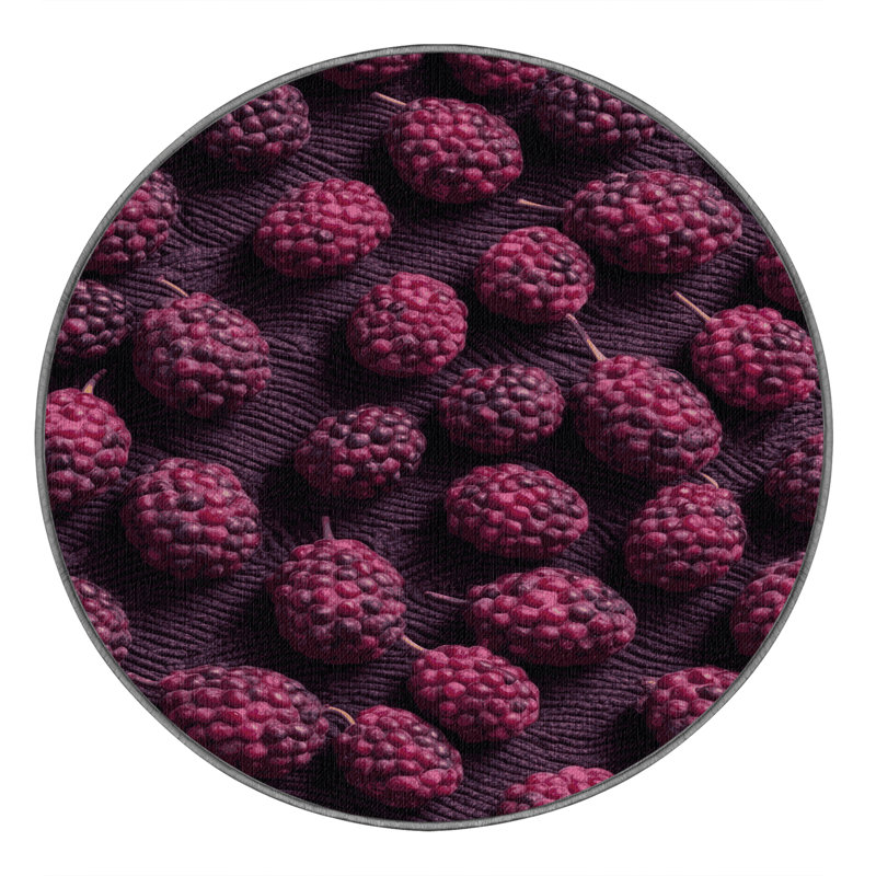  Tapis lavable à baies d'açai, Rond 7 pi