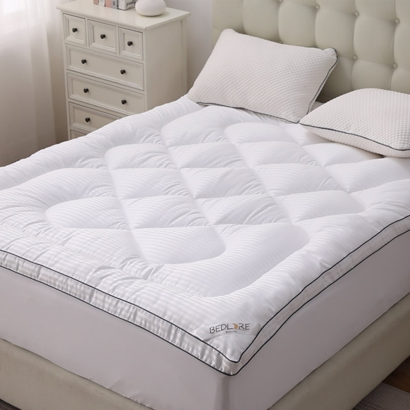 BEDLORE® Cloud Pillow Top Mattress Topper, Plush Down Alternative Mattress Pad with 6-18'' Deep Pocket, Soft Bed Topper for Back Pain Relief
