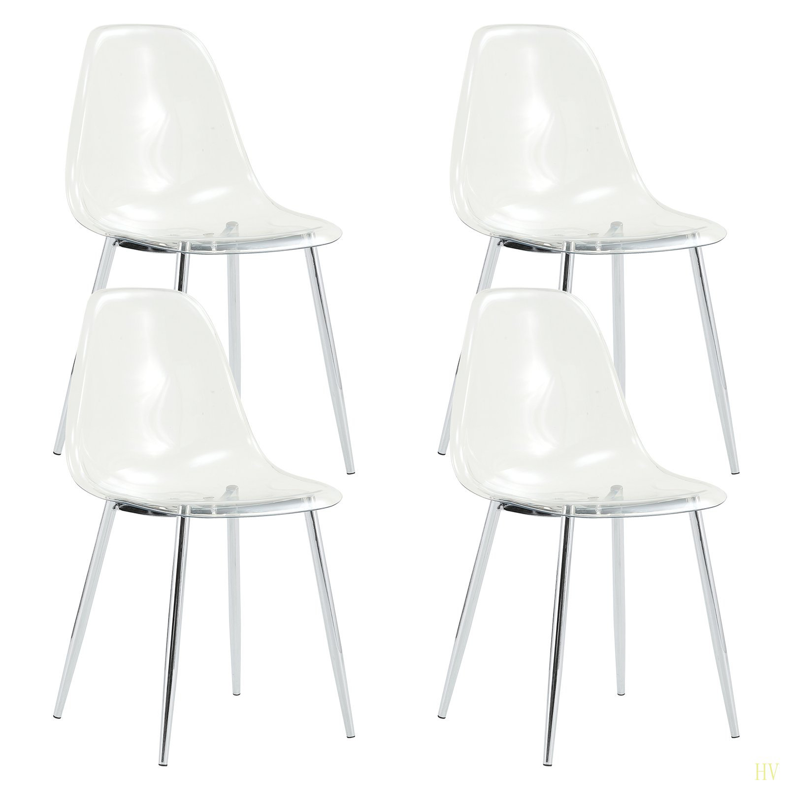 Simplistic Chair Transparent Orren Ellis Modern Simple Transparent Dining Chair Plastic Chair ...